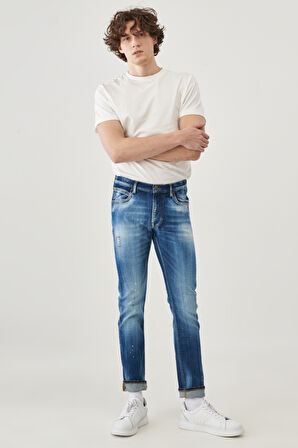 Luke Slim Fit Düşük Bel Denim Esnek Jean Kot Pantolon