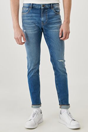 Malone Skinny Fit Normal Bel Denim Esnek Jean Kot Pantolon