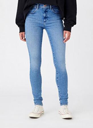 Wrangler Yüksek Bel Skinny Fit Mavi Kadın Denim Pantolon W27H4741G