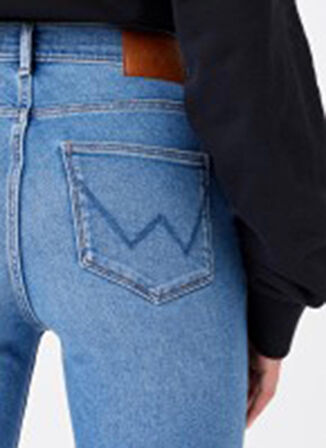 Wrangler Yüksek Bel Skinny Fit Mavi Kadın Denim Pantolon W27H4741G