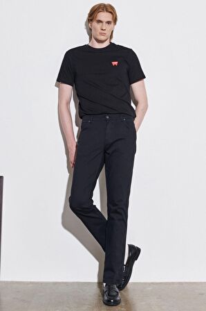 Texas Slim Fit Dar Kesim Normal Bel Siyah Esnek Pantolon