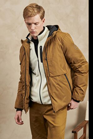 All Terrain Gear Regular Fit Normal Kesim Kapüşonlu Camel Parka Ceket