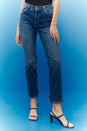 Marion Straight Fit Normal Bel Denim Esnek Jean Pantolon