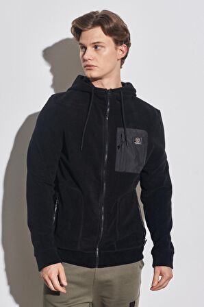 Regular Fit Normal Kesim Siyah Sherpa Ceket