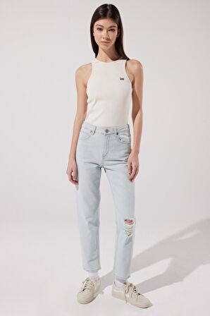 Carol Cropped Straight Fit Yüksek Bel Esnek Jean Kot Pantolon