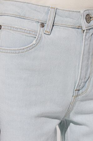 Carol Cropped Straight Fit Yüksek Bel Esnek Jean Kot Pantolon