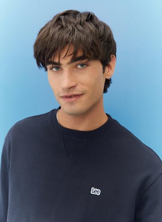 Regular Fit Normal Kesim %100 Pamuk Bisiklet Yaka Şardonlu Sweatshirt