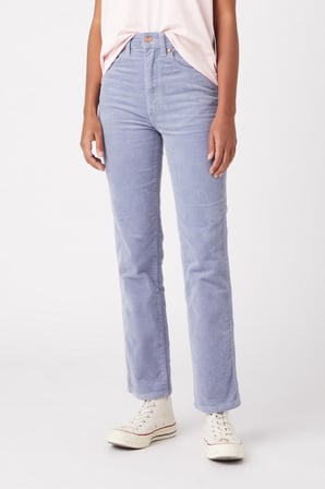 Wild West Fit Yüksek Bel Kadife Lila Esnek Pantolon