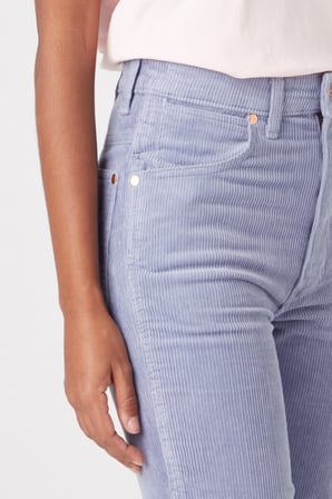 Wild West Fit Yüksek Bel Kadife Lila Esnek Pantolon