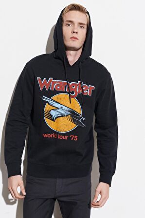 Regular Fit Normal Kesim %100 Pamuk Kapüşonlu Sweatshirt