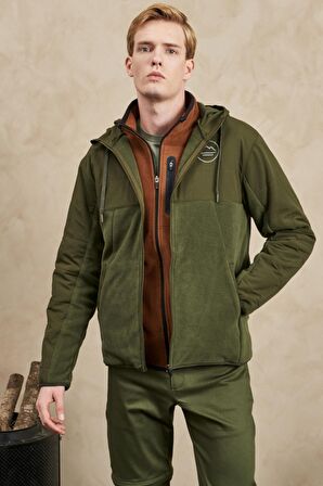 All Terrain Gear Regular Fit %100 Pamuk Tam Fermuarlı Haki Ceket