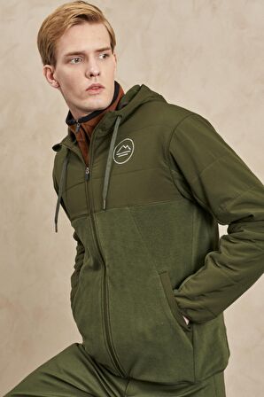 All Terrain Gear Regular Fit %100 Pamuk Tam Fermuarlı Haki Ceket