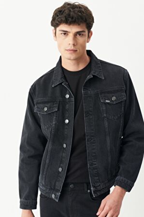 Riders By Lee Trucker Regular Fit %100 Pamuk Antrasit Jean Kot Ceket