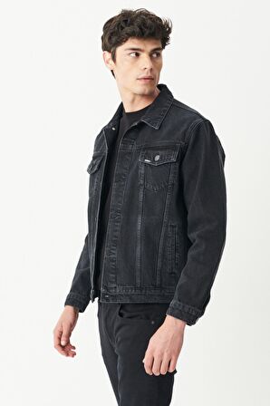 Riders By Lee Trucker Regular Fit %100 Pamuk Antrasit Jean Kot Ceket