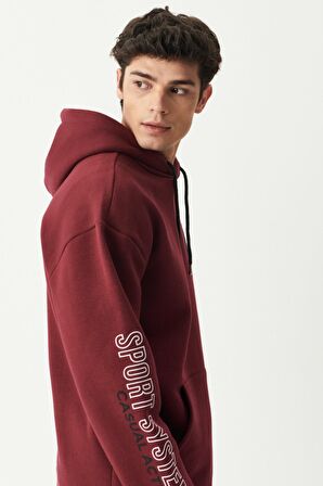 Riders By Lee Loose Fit Rahat Kesim Kapüşonlu Şardonlu Kiremit Sweatshirt