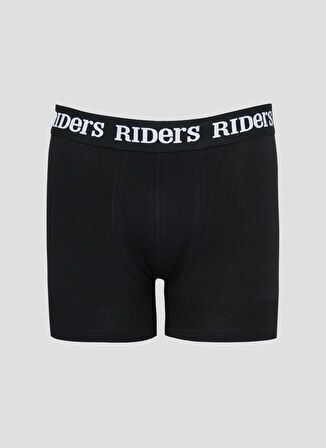 Riders By Lee Pamuklu Esnek Regular Fit Lacivert Siyah Desenli Logolu 3'lü Boxer Paketi