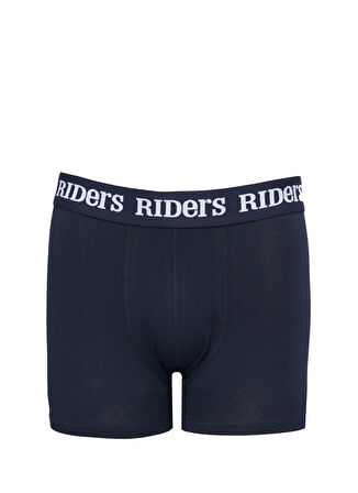 Riders By Lee Pamuklu Esnek Regular Fit Siyah Lacivert Bordo Logolu 3'lü Boxer Paketi