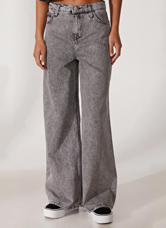 Drew Fit Çok Yüksek Bel Geniş Paça %100 Pamuk Jean Kot Pantolon