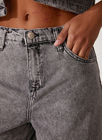 Drew Fit Çok Yüksek Bel Geniş Paça %100 Pamuk Jean Kot Pantolon