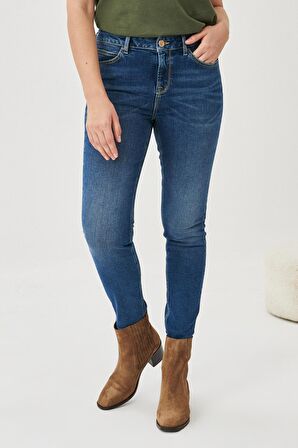 Scarlett High Skinny Fit Denim Esnek Jean Kot Pantolon