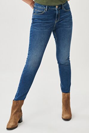 Scarlett High Skinny Fit Denim Esnek Jean Kot Pantolon