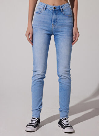 Scarlett Skinny Fit Dar Kesim Yüksek Bel Açık Mavi Esnek Jean Kot Pantolon