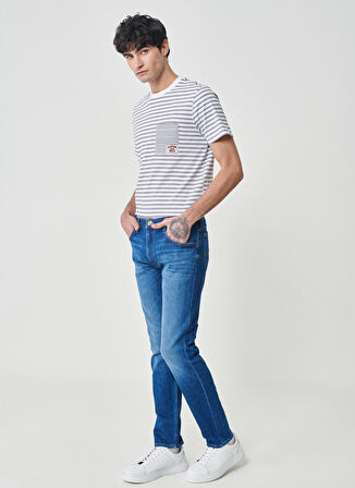 Rider Slim Straight Fit Dar Kesim Esnek Jean Kot Pantolon