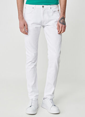 Lee Normal Bel Slim Fit Beyaz Erkek Chino Pantolon L719067100_Luke Pantolon