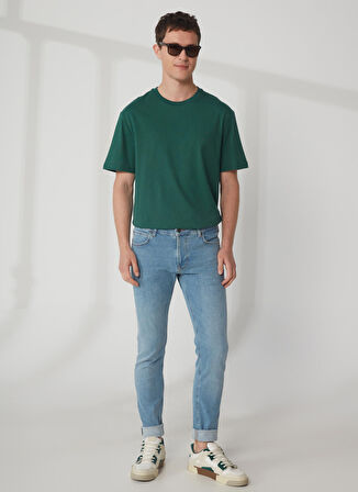 Malone Skinny Fit Dar Kesim Normal Bel Açık Mavi Esnek Jean Kot Pantolon