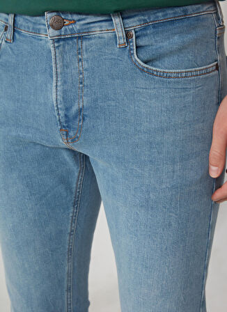 Malone Skinny Fit Dar Kesim Normal Bel Açık Mavi Esnek Jean Kot Pantolon