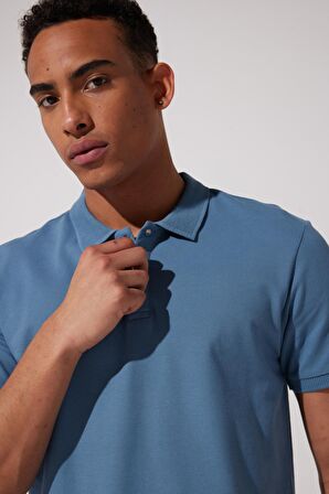 Riders By Lee Regular Fit Normal Kesim %100 Pamuk Polo Yaka Mavi Tişört