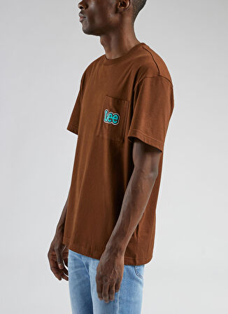 Lee Bisiklet Yaka Kiremit Erkek T-Shirt L69ICO52_T-shirt