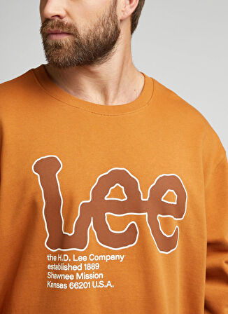Lee Bisiklet Yaka Karamel Erkek Sweatshırt L84QTJ99_Bisiklet Yaka Sweatshirt