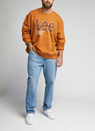Lee Bisiklet Yaka Karamel Erkek Sweatshırt L84QTJ99_Bisiklet Yaka Sweatshirt