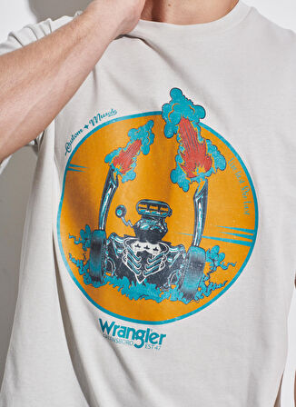 Wrangler Bisiklet Yaka Taş Erkek T-Shirt W231237811_Loose Fit Tshirt