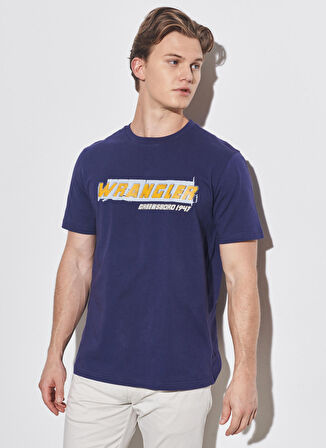 Wrangler Bisiklet Yaka Lacivert Erkek T-Shirt W231257422_Bisiklet Yaka T-shirt