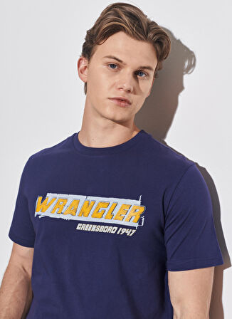 Wrangler Bisiklet Yaka Lacivert Erkek T-Shirt W231257422_Bisiklet Yaka T-shirt