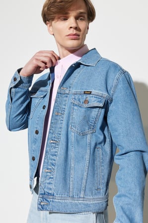 Trucker Regular Fit Normal Kesim %100 Pamuk Açık Mavi Jean Kot Ceket