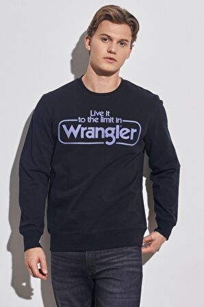 Regular Fit Normal Kesim %100 Pamuk Bisiklet Yaka Siyah Sweatshirt