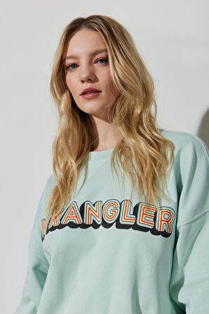 Regular Fit Normal Kesim %100 Pamuk Bisiklet Yaka Mint Yeşili Sweatshirt