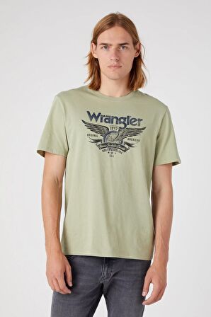 Wrangler Regular Fit Yeşil Erkek T-Shirt W70PEEG15