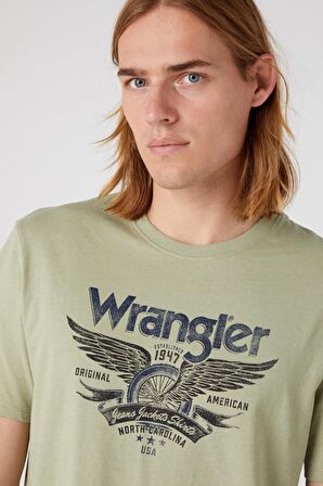 Wrangler Regular Fit Yeşil Erkek T-Shirt W70PEEG15