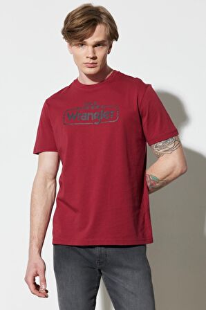 Wrangler Bisiklet Yaka Kırmızı Erkek T-Shirt W70SD3XRO_Bisiklet Yaka T-shirt
