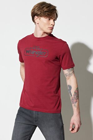 Wrangler Bisiklet Yaka Kırmızı Erkek T-Shirt W70SD3XRO_Bisiklet Yaka T-shirt