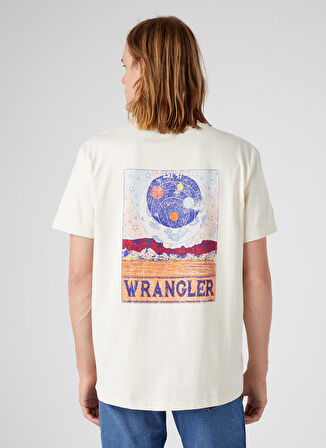 Wrangler Bisiklet Yaka Krem Erkek T-Shirt W7BSEEC23_Bisiklet Yaka T-shirt