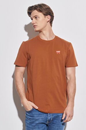 Wrangler Bisiklet Yaka Kiremit Erkek T-Shirt W7C07DH02_Bisiklet Yaka T-shirt