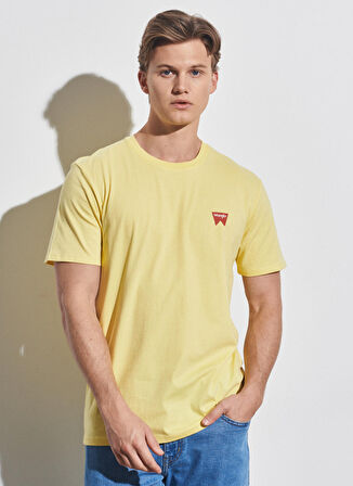 Wrangler Bisiklet Yaka Sarı Erkek T-Shirt W7C07DY36_Bisiklet Yaka T-shirt