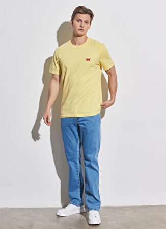 Wrangler Bisiklet Yaka Sarı Erkek T-Shirt W7C07DY36_Bisiklet Yaka T-shirt
