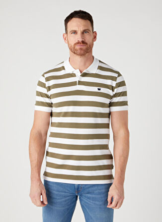 Regular Fit Normal Kesim %100 Pamuk Polo Yaka Çizgili Tişört