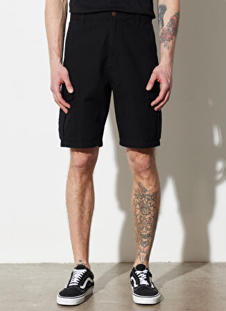 Regular Fit Normal Kesim %100 Pamuk Normal Bel Siyah Şort